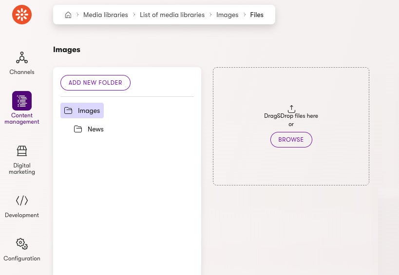 Media library UI